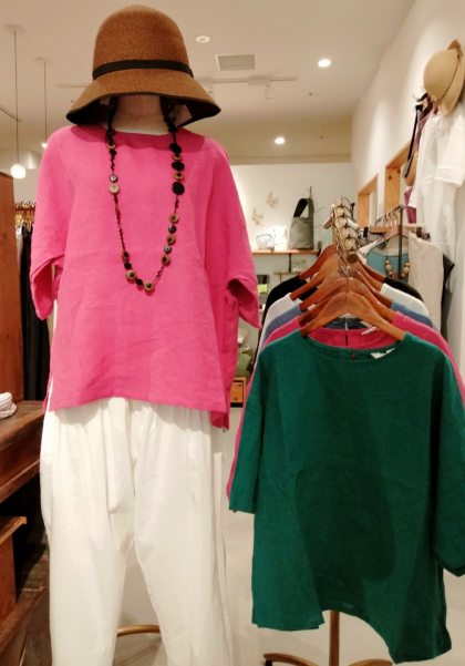 夏に活躍カラフルリネンプルオーバー♪
