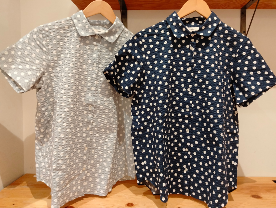 ドット柄半袖シャツ入荷致しました！