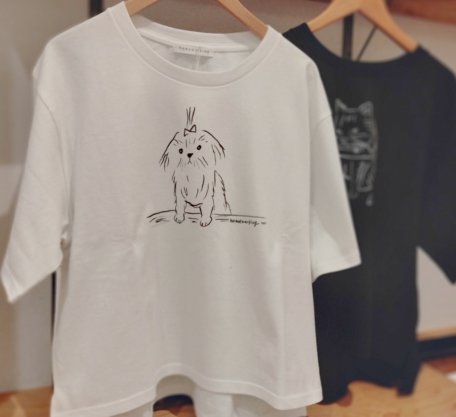 ネコイヌプリントTシャツ入荷致しました！